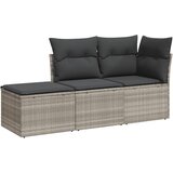 Maison Chic Seti vrtnega pohištva - Vrtna garnitura - Vrtni pohištvo set 3-delna z blazinami siv poli ratan, (21810547) | Shoptok.si