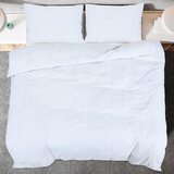  Set posteljine za poplun bijeli 155x220 cm lagana mikrovlakna | shoptok.hr