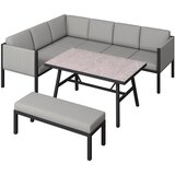 Mömax Loungegarnitur Anna Grau, 5-Teilig | Shoptok.si