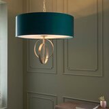  Endon 95223 - Luster na lancu 5xE27/10W/230V, prečnik 70 cm, plava/siva | Eponuda.com