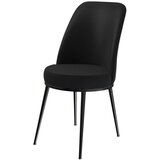 Hanah home set trpezarijskih stolica Dexa 2 kom, crna tkanina Babyface, crne metalne noge | Eponuda.com