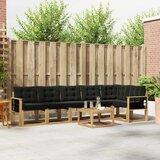  Set vanjskih sofa 7 kom. Bijela i crna | shoptok.hr