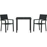  Vrtni set za objed 3 pcs Crna Čelik s prahom premazan | Eponuda.ba