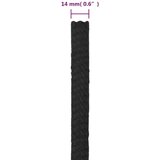  Vrv za čoln popolnoma črna 14 mm 100 m polipropilen | Shoptok.si