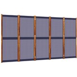 Sobna Paravan 5-delni temno moder 350x180 cm | Shoptok.si