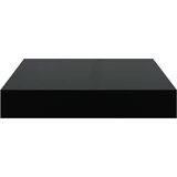  Plutajuće zidne police 4 kom sjajne crne 23 x 23,5 x 3,8 cm MDF | Eponuda.com