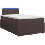  Boxspring krevet s madracem Tamno smeđa 120 x 200 cm Tkanina | shoptok.hr