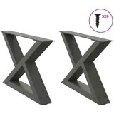  noge kavne mizice 2 kosa antracit 50x(30-31,3) cm jeklo Cene