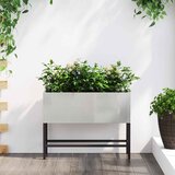  Povišeni Vrtni Planter Srebrno 60 x 26 x 45 cm Nehrđajući čelik | Eponuda.ba