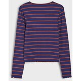 Sinsay Pamučna bluza s vezenim medom u prugama | shoptok.hr