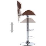  Barski stolček belo umetno usnje, (20817361) | Shoptok.si