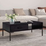  Stolić za kavu crni 90 x 50 x 35 cm od masivne borovine Cijene