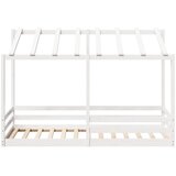  Dječji krevet s krovom bijeli 100 x 200 cm od masivne borovine | shoptok.hr