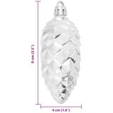  Božićna kuglica s četinicom 40 pcs Srebrno Plastika | Eponuda.ba