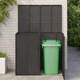  Kutija za smeće 2 pcs Crna 130 x 80 x 115 cm Polietilen | shoptok.hr