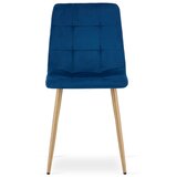 KARA stolica - tamnoplavi baršun / noge u boji drveta x 1 | shoptok.hr