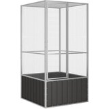 vidaXL Ptičja kletka antracit 111x107x211,5 cm pocinkano jeklo | Shoptok.si