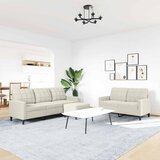  3-dijelni set sofa s jastucima krem baršunasti | shoptok.hr