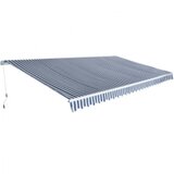  Sklopiva tenda na ručno upravljanje 600 cm plavo-bijela | shoptok.hr