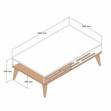 Hanah home valensiya - walnut, black, marble walnutblackmarble coffee table | Eponuda.com