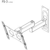 MID.YOU Stenski Nosilec Za Tv Fs 3, Srebrna, 21,9 Cm | Shoptok.si