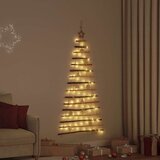 vidaXL Božićno drvce s 80 LED svjetlima Prirodna 150 cm Masivni jasen | shoptok.hr