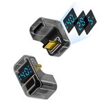 INF 240W TYPE-C ženski na TYPE-C moški digitalni U-oblika adapter (2 kosa) Transparent+Black, (5000291431) | Shoptok.si