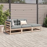  3-dijelni set vrtnih sofa od masivne borovine s jastucima | Eponuda.com