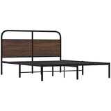  Okvir kreveta bez madraca smeđa boja hrasta 150x200 cm drveni | shoptok.hr