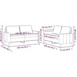  2-dijelni set sofa s jastucima plavi baršunasti | shoptok.hr