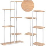 springos stalak za cvijeće sa 6 razina, metal i MDF, 60 x 20 x 113 cm, bijeli | shoptok.hr