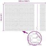 vidaXL Šesterokotna Ograja Siva 1.6x50 m Jeklo | Shoptok.si