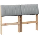  Tapecirani uzglavlje Svijetlo siva 120 cm Čvrsto borovo drvo | shoptok.hr