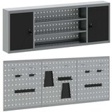  6-delni komplet orodjarne in plošče za zidno montažo črna kovina, (22048532) | Shoptok.si