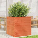 vidaXL vrtno cvetlično korito vošč. rjavo 70x70x68,5 cm trdna borovina | Shoptok.si