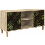 vidaXL TV ormar ELBURG 102 x 33 x 50 cm Sonoma Konstruirano drvo - Print od palminih listova | shoptok.hr