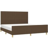  Okvir za krevet s uzglavljem tamnosmeđi 160x200 cm od tkanine | shoptok.hr