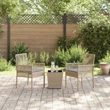 Set od 3 komada za vrt s jastučićima bež poly rattan | shoptok.hr