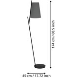 Eglo 390137 - podna lampa petrosa 1xE27/40W/230V siva | Eponuda.com