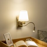  Brilagi - LED zidna lampa NUBILA 1xE27/25W/230V + LED/3W mesing/bela | Eponuda.com