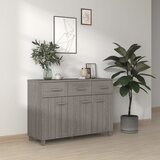  Komoda HAMAR svjetlosiva 113 x 40 x 80 cm od masivne borovine Cijene