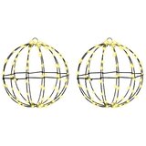 Lopta 2 pcs Topla bijela 30 x 30 x 32 cm Metal | shoptok.hr