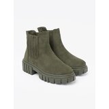 Shelvt Green ankle boots with elastic inserts | Shoptok.si
