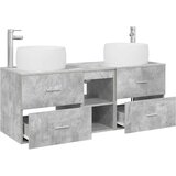  Set namještaja za kupaonicu 3 kom. Betonska siva 49,5 x 44,5 x 66 cm | shoptok.hr