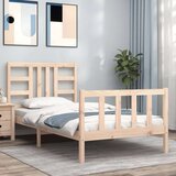 Posteljni okvir z vzglavjem 100x200 cm trden les Cene