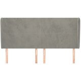  Uzglavlje s ušima svjetlosivo 183x23x118/128 cm baršunasto | shoptok.hr
