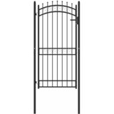  Vrata za ogradu EMMEN s šiljcima čelik 103x147 cm crna | shoptok.hr