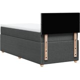  Okvir kreveta s oprugama i madrac tamnosivi 80x200cm od tkanine | shoptok.hr