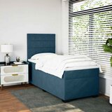 Box spring krevet s madracem plavi 90x190 cm baršunasti | shoptok.hr