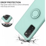 Onasi Silikonski ovitek Liquid Ring za Samsung Galaxy S22 5G - mint | Shoptok.si